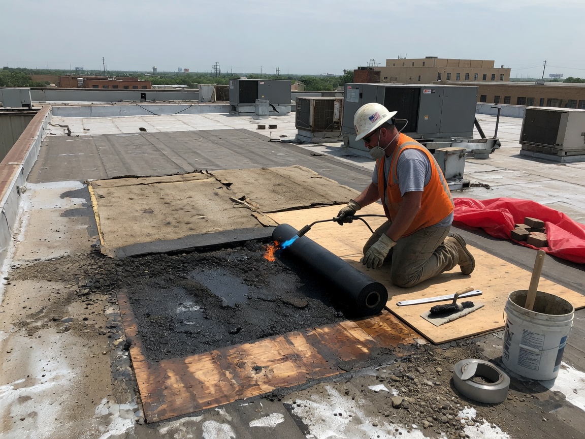 Commercial Flat Roof Repair in Waco